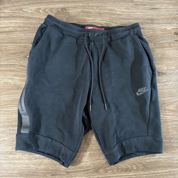 Nike Sportswear Tech Fleece Shorts Black Mens Small Gym Workout 805160-010 - Picture 1 of 7